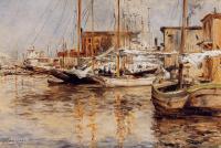 John Henry Twachtman - Oyster Boats North River